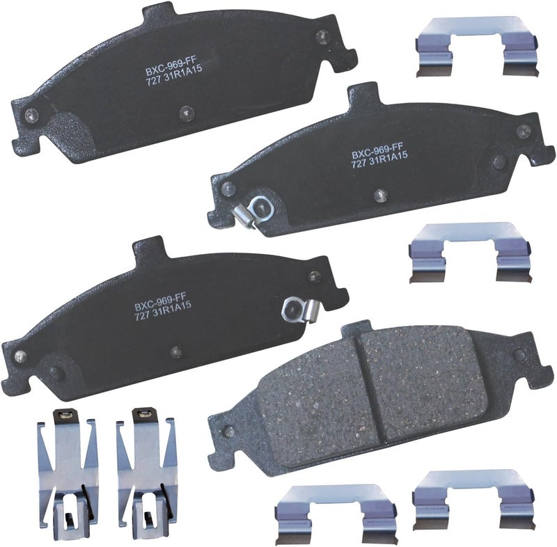 Bendix Premium SBC727 Ceramic Front Brake Pads for Chevrolet Classic 2005-2004, Malibu 2003-1997, Oldsmobile Alero 2004-1999, Cutlass 1999-1997, Cutlass Supreme 1997 - Image 1